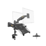 NB H180-FP Dual Monitor Arm with Laptop Mount 17-27 inch