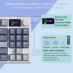 ATTACK SHARK K86 RGB TKL Wireless Mechanical with screen Lavender blue - Image 3