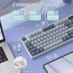 ATTACK SHARK K86 RGB TKL Wireless Mechanical with screen Lavender blue - Image 4