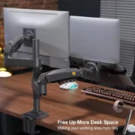 NB H180-FP Dual Monitor Arm with Laptop Mount 17-27 inch - Image 5