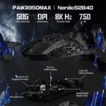 ATTACK SHARK R5 Wireless 8K Gaming Ultra Black - Image 3