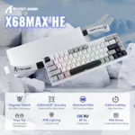 ATTACK SHARK X68MAX HE Rapid Aluminum Magnetic Starlight White - Image 2