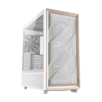 Antec FLUX Wood Mid Tower with 5x Fan White