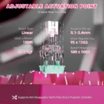 ATTACK SHARK R82 HE Rapid Trigger Keyboard Magnetic Switch Berryred contour line - Image 6