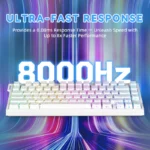 ATTACK SHARK R82 HE Rapid Trigger Keyboard Magnetic Switch White contour line - Image 2