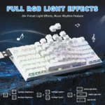 ATTACK SHARK R82 HE Rapid Trigger Keyboard Magnetic Switch White contour line - Image 7