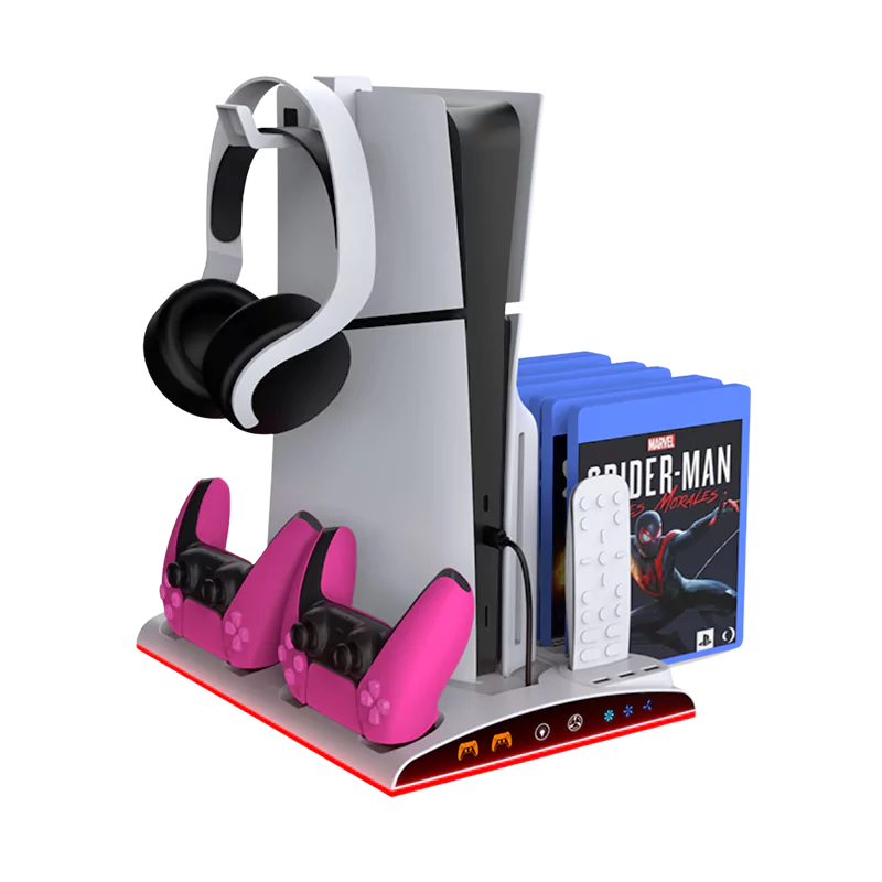 tp5-3570_1 Dobe TP5-3570 Multi Functional Cooling Stand Charging Dock Station For PS5/ PS5 Slim - Image 1