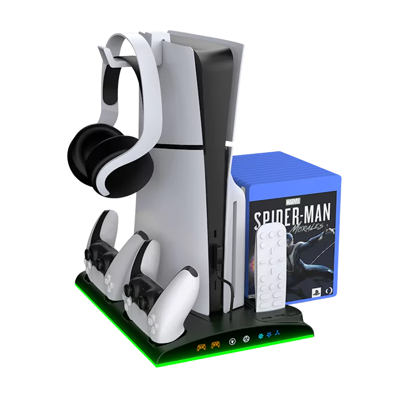 tp5-3570_b_1 Dobe TP5-3570 Multi Functional Cooling Stand Charging Dock Station For PS5/ PS5 Slim Black - Image 1