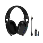 ATTACK SHARK L90 Foldable RGB Ultra-Light Tri-Mode Gaming Headset Black