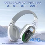 ATTACK SHARK L90 Foldable RGB Ultra-Light Tri-Mode Gaming Headset White - Image 4