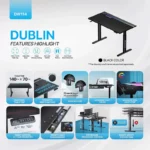 FANTECH DW114 DUBLIN Workstation Dual Motor Adjustable Rising Magnetic Desk - Image 7
