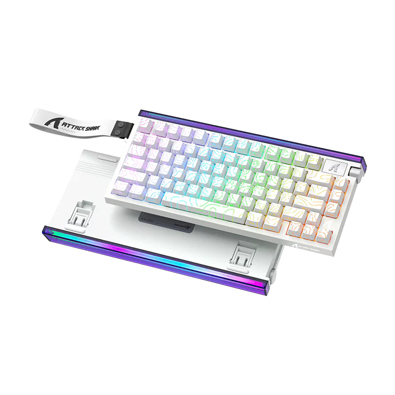 ATTACK SHARK R85 HE Rapid Trigger Keyboard Magnetic Switch White Contours