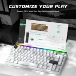 ATTACK SHARK R85 HE Rapid Trigger Keyboard Magnetic Switch White - Image 8
