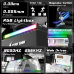 ATTACK SHARK R85 HE Rapid Trigger Keyboard Magnetic Switch White - Image 9