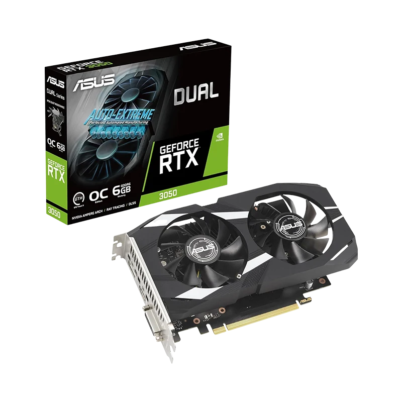 ASUS Dual NVIDIA GeForce RTX 3050 6GB OC Edition