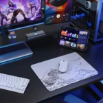 ATTACK SHARK CM05 Tempered Glass Gaming Mouse Pad (INK White) - Image 3