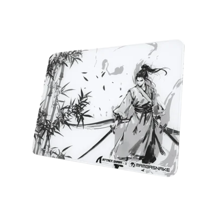 ATTACK SHARK CM05 Tempered Glass Gaming Mouse Pad Black Warrior